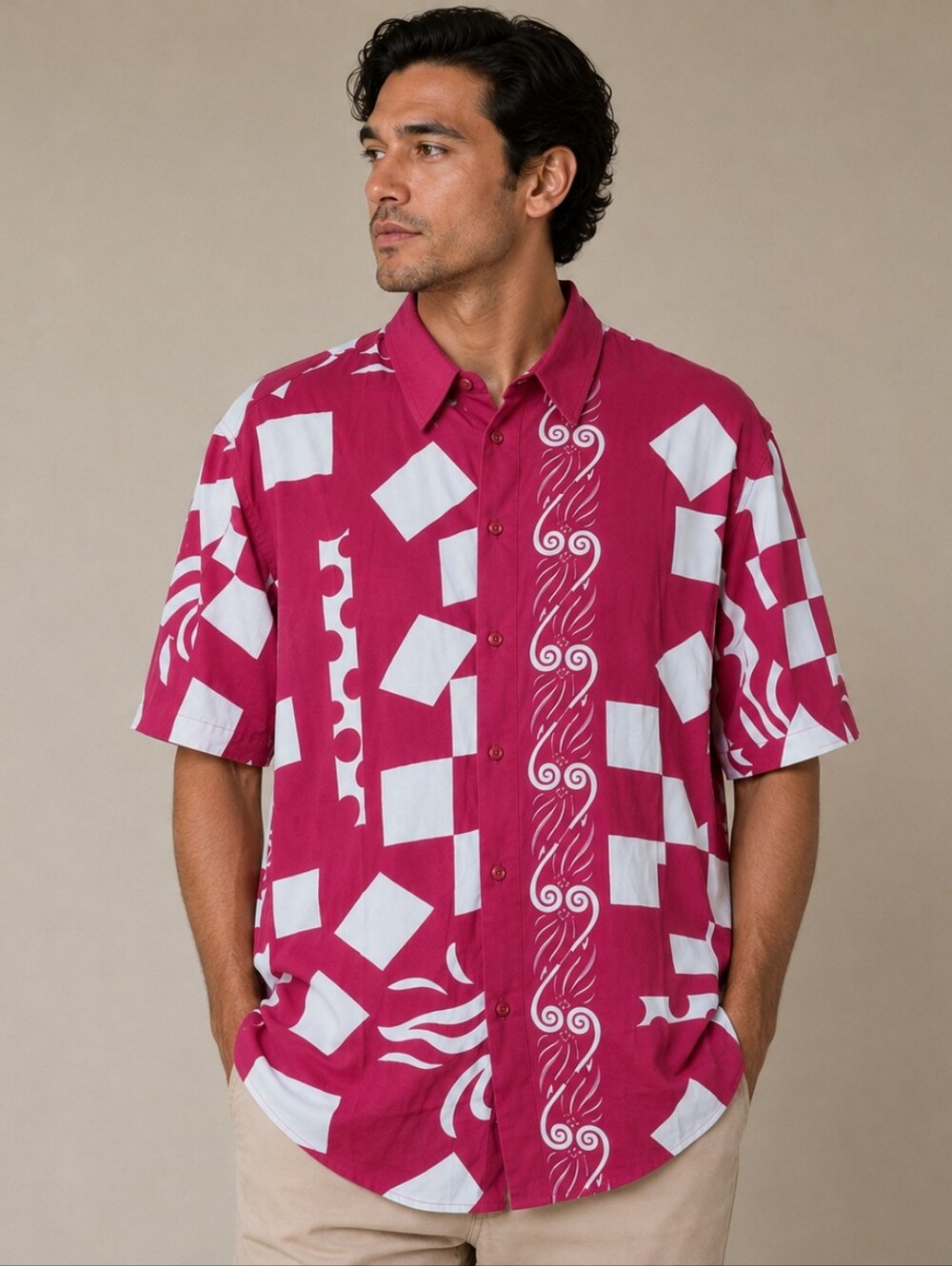 World Poker Tournament | Men's Short Sleeve button-down dress shirt LARGE